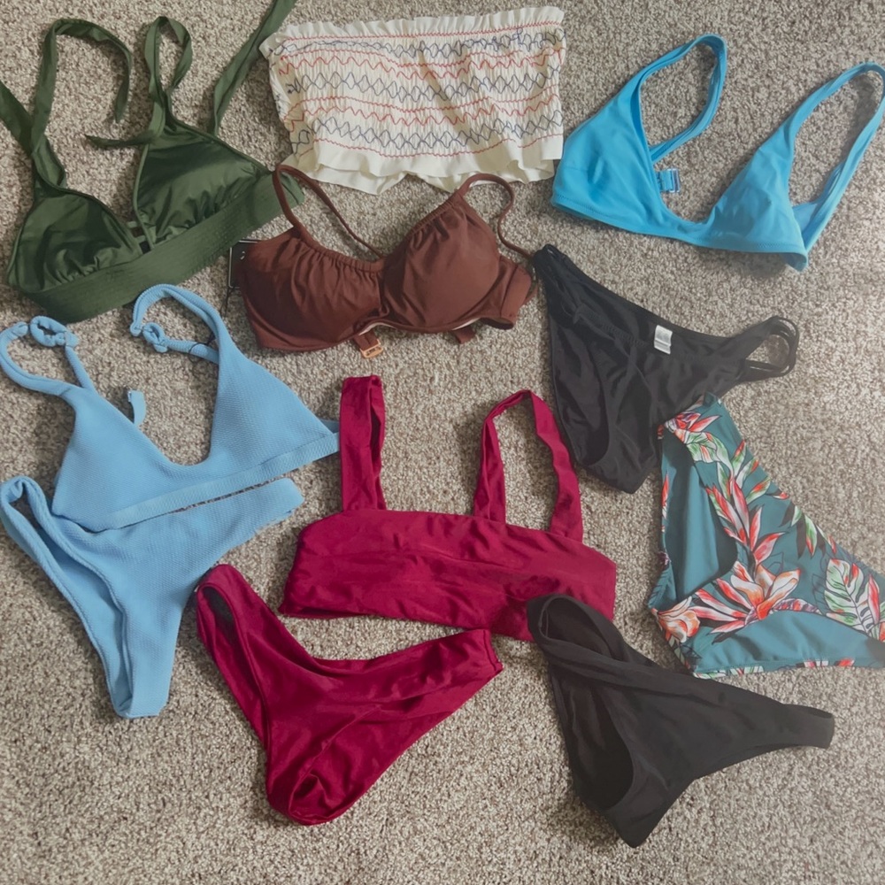 Women's Bikini Bundle - Green, Brown, Blue, Red, Black